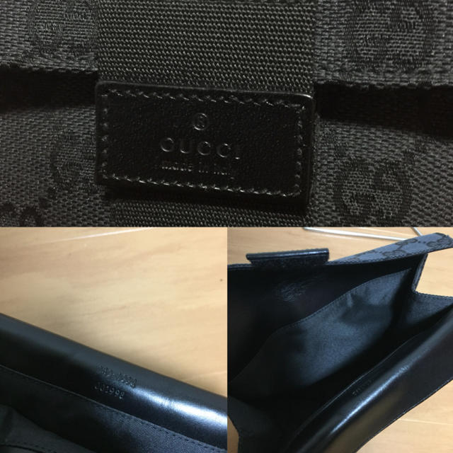 Gucci(グッチ)のグッチ GGキャンバス 化粧ポーチ マルチケース セカンドバッグ ブラック レディースのファッション小物(ポーチ)の商品写真