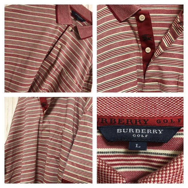 BURBERRY(バーバリー)の古着 美品 Burberry バーバーリー ボーダー ポロシャツ メンズのトップス(ポロシャツ)の商品写真