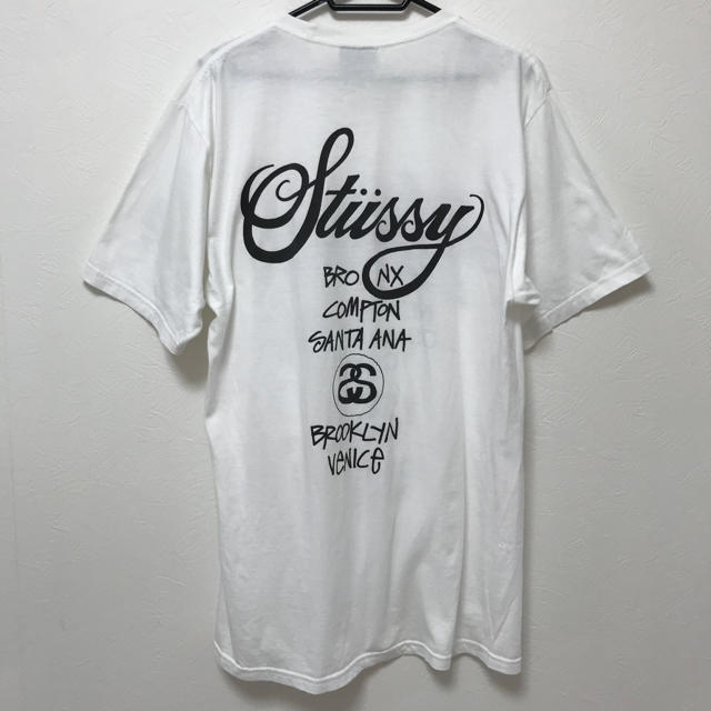 ステゥーシー×チャンピオン　Ｗネーム Ｔシャツ ワールドツアー　美品stussy