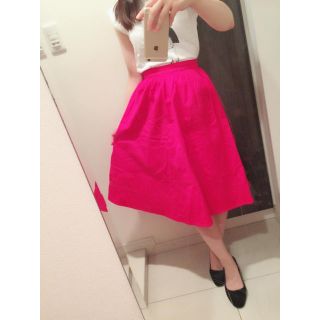 ジーユー(GU)のGU♡イージーカラースカート♡ピンク(ロングスカート)