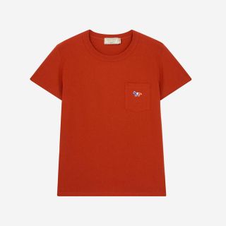 メゾンキツネ(MAISON KITSUNE')の本日限定値下げ！S【新品】メゾンキツネ メンズ 半袖Tシャツ 赤(Tシャツ/カットソー(半袖/袖なし))