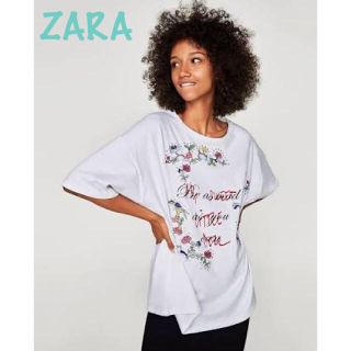 ザラ(ZARA)のsale!新品タグ付☆ZARAザラ☆エンブロイダリー刺繍ファンタジーTシャツ(Tシャツ(半袖/袖なし))