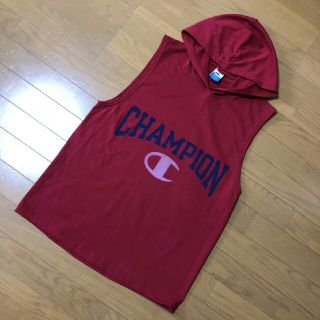 チャンピオン(Champion)の希少　チャンピオン USA製　ビンテージ　90s　ノースリーブパーカー(Tシャツ/カットソー(半袖/袖なし))