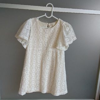 ザラキッズ(ZARA KIDS)のZARA KIDS 116cm size6 女の子白ワンピース ドレス(ワンピース)