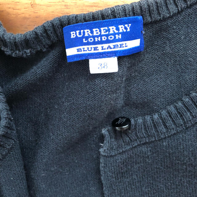 BURBERRY BLUE LABEL(バーバリーブルーレーベル)のバーバリーブルーレーベル カーディガン 黒 レディースのトップス(カーディガン)の商品写真