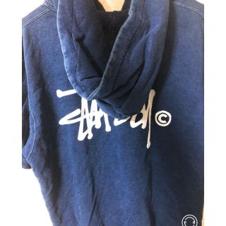 ステューシー(STUSSY)のstussy デニム生地 半袖パーカー(パーカー)