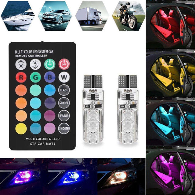 T10 RGB✨16色LEDライト ポジションランプ ポジション球 車幅灯 自動車/バイクの自動車(車外アクセサリ)の商品写真