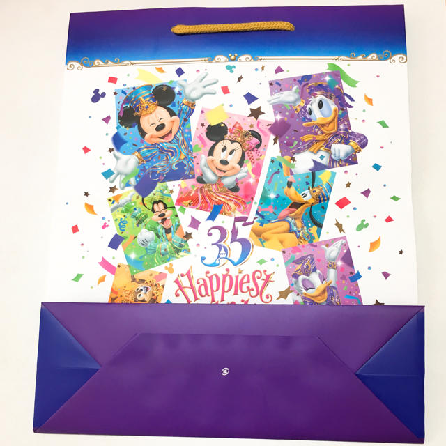 Disney(ディズニー)のディズニー35周年 紙袋 エンタメ/ホビーのおもちゃ/ぬいぐるみ(キャラクターグッズ)の商品写真