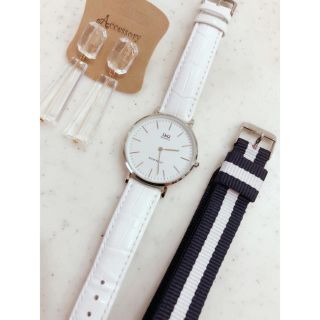 CITIZEN - CITIZENビッグフェイス腕時計と替えベルト3本&クリアピアス