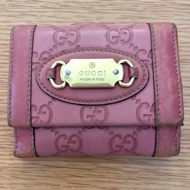 Gucci - Gucci クリーニング済み ピンクの皮財布の通販 by Maison de H｜グッチならラクマ
