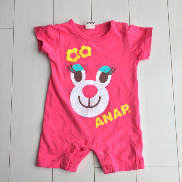 ANAP Kids(アナップキッズ)のANAPKIDS ANAP ロンパース カバーオール 赤ちゃん 60 くま キッズ/ベビー/マタニティのベビー服(~85cm)(ロンパース)の商品写真