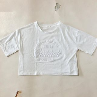 ジーユー(GU)のショート丈  Tシャツ(Tシャツ(半袖/袖なし))