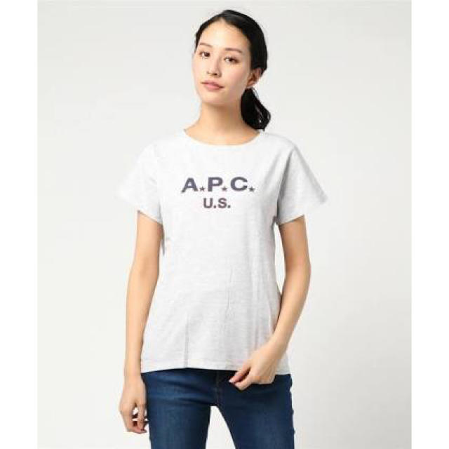 新品 A.P.C Tシャツ ロゴ M グレー 18ss