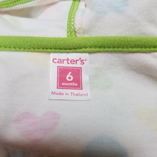 carter's(カーターズ)のcarter’s/ハート柄半袖パーカー/6mouth/パフ袖 キッズ/ベビー/マタニティのベビー服(~85cm)(その他)の商品写真