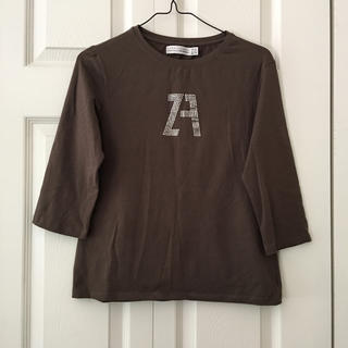 ザラ(ZARA)のZARA Tシャツ 7袖 ブラウン(Tシャツ(長袖/七分))