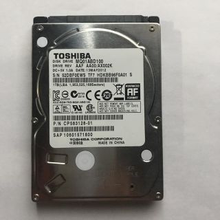 ハードディスクTOSHIBA製2.5inch 1TB(PCパーツ)