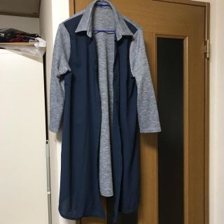 アンティカ(antiqua)のアンティカ  ロングシャツワンピース(ひざ丈ワンピース)