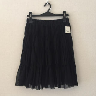 ストロベリーフィールズ(STRAWBERRY-FIELDS)のストロベリー♡新品♡黒色のチュールスカート(ひざ丈スカート)