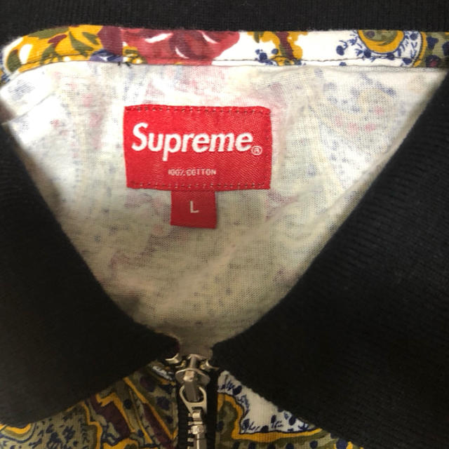 Supreme(シュプリーム)のL Supreme Paisley L/S Polo White メンズのトップス(ポロシャツ)の商品写真