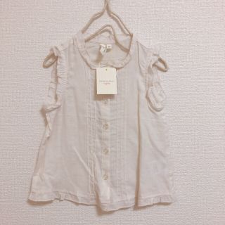 ラーゴム(LAGOM)の【新品】LAGOM/ラーゴム/フリル衿ノースリブラウス/95(ブラウス)