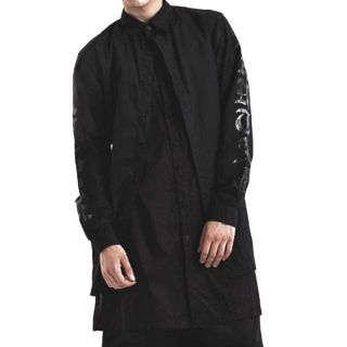 ヨウジヤマモト(Yohji Yamamoto)の中古美品SKINGRAFTオーバーサイズレイヤードドレスシャツXS(シャツ)