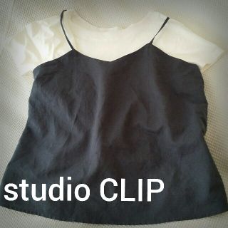 スタディオクリップ(STUDIO CLIP)のstudio CLIP　Tシャツ ふんわり　キャミ　セット　★キャミは未使用★(キャミソール)