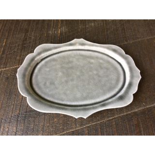 値引可 レア 新品 広瀬佳子 洋皿 L アンティーク 皿 益子焼 カフェ