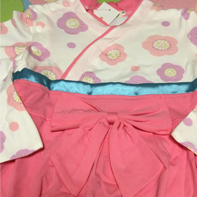 新品 袴ロンパース 95cm 女の子 キッズ/ベビー/マタニティのキッズ服女の子用(90cm~)(和服/着物)の商品写真