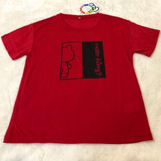 サンリオ(サンリオ)の【新品】キティTシャツ 赤に近いピンクです(Tシャツ(半袖/袖なし))