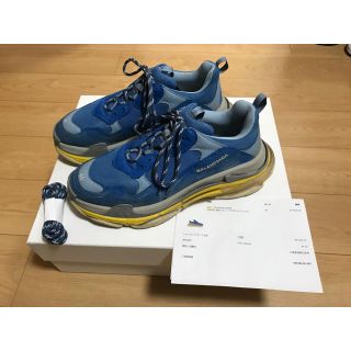 バレンシアガ(Balenciaga)の売り切り【ssense】Balenciaga Triple S 46 ブルー(スニーカー)