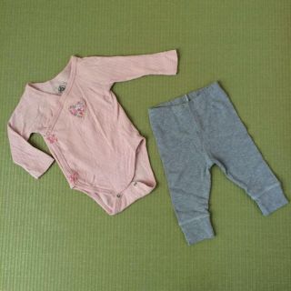 プチバトー(PETIT BATEAU)のプチバトー3m60cm女の子セット(ロンパース)