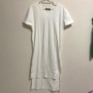 アンビー(ENVYM)のENVYM  ホワイトアシメントリーロングTシャツ(Tシャツ(半袖/袖なし))