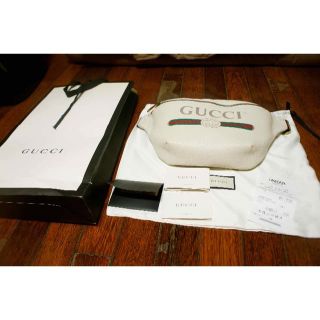 グッチ(Gucci)の国内正規 グッチ GUCCI グッチプリント ロゴ レザー ウエスト(ウエストポーチ)