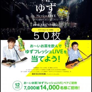 イトウエン(伊藤園)のにゃう様専用❤️伊藤園お〜いお茶❤️ゆずフレッシュライブ応募シール98枚(その他)