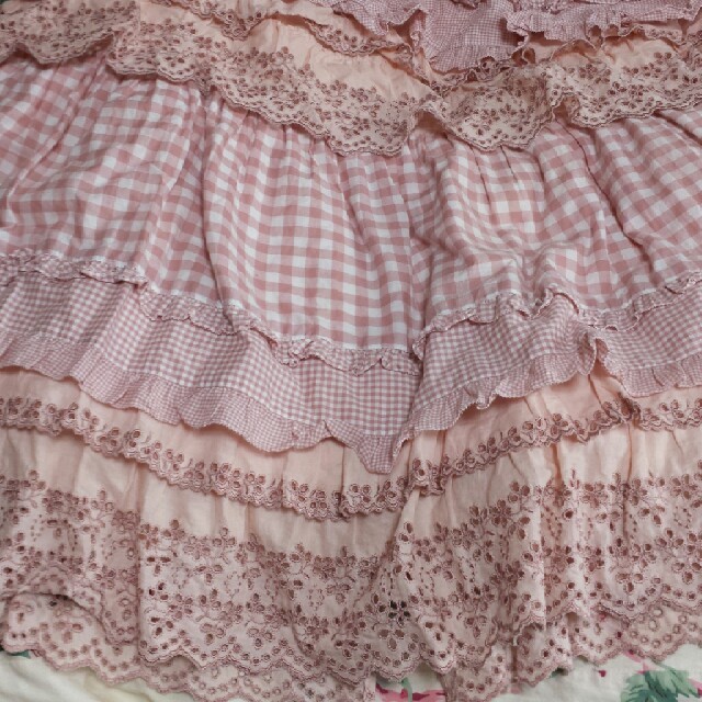 PINK HOUSE(ピンクハウス)のピンクハウス☆ギンガムチェックスカート レディースのスカート(ロングスカート)の商品写真