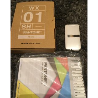 シャープ(SHARP)のWILLCOM WX01SH ジャンク品  箱あり800円、箱なし600円(PHS本体)