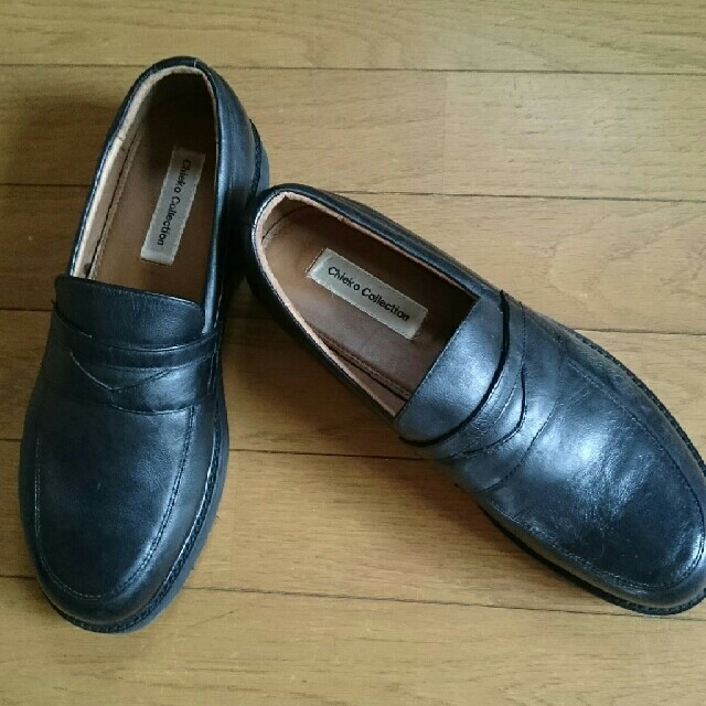天然皮革の黒の靴 メンズの靴/シューズ(ドレス/ビジネス)の商品写真