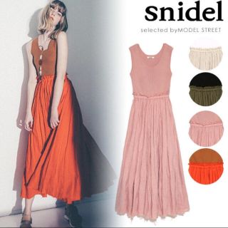 スナイデル(SNIDEL)のsweetコラボ リネンコンビニットワンピース(ロングワンピース/マキシワンピース)