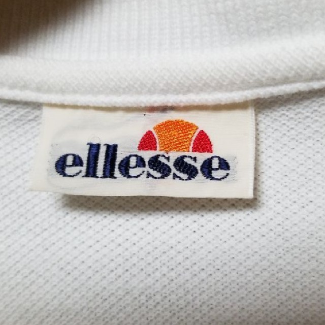 90s ellesse シンプル 刺繍ロゴ ポロシャツ