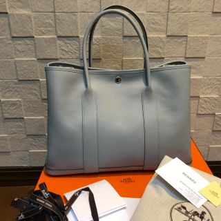 エルメス(Hermes)の早見様ご専用  エルメス ブルーグラシエ ガーデンパーティー(トートバッグ)