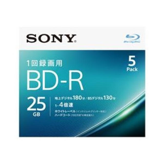 SONY(ソニー)のSONY BD-R 1回録画用 5枚パック スマホ/家電/カメラのテレビ/映像機器(テレビ)の商品写真
