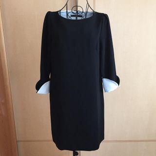 ザラ(ZARA)のZARA BASIC ザラ ベーシック ブラック ひざ丈ワンピース フォーマル(ひざ丈ワンピース)