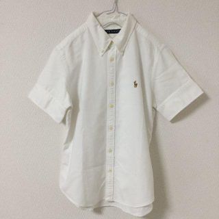 ラルフローレン(Ralph Lauren)のラルフローレン 半袖シャツ 白 ホワイト カラーポニー コットン カジュアル(シャツ/ブラウス(半袖/袖なし))