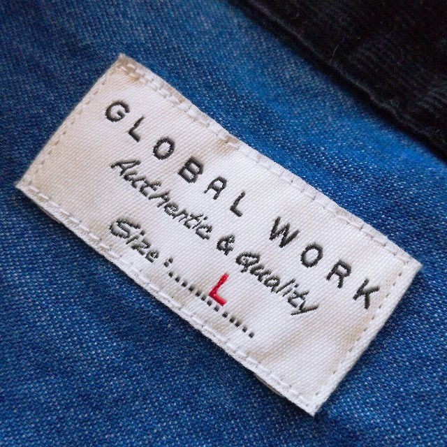 GLOBAL WORK(グローバルワーク)のグローバルワーク　メンズLsize　デニム×コーデュロイシャツ メンズのトップス(シャツ)の商品写真