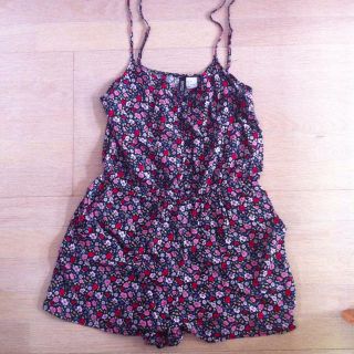 エイチアンドエム(H&M)のH&M 花柄サロペット(サロペット/オーバーオール)