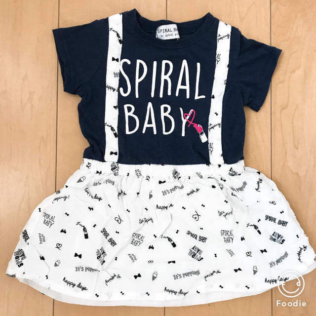 SPIRAL GIRL(スパイラルガール)のSPIRALGIRL❁﻿ベビーワンピース【ron9374様専用】 キッズ/ベビー/マタニティのキッズ服女の子用(90cm~)(ワンピース)の商品写真