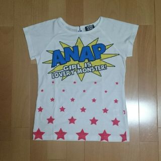 アナップ(ANAP)のANAP GIRL♡スターロゴプリTシャツ Ｓ(Tシャツ/カットソー)