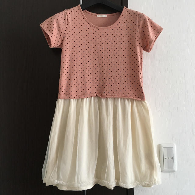 GU(ジーユー)のGU 切り替え ワンピース キッズ/ベビー/マタニティのキッズ服女の子用(90cm~)(ワンピース)の商品写真