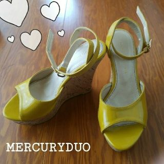 マーキュリーデュオ(MERCURYDUO)のウェッジソールエナメルサンダル♥(サンダル)