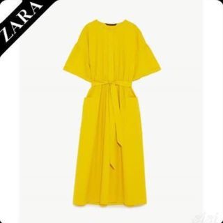 ザラ(ZARA)のmanamilky様専用ZARAイエローロングワンピース(ロングワンピース/マキシワンピース)